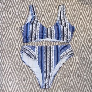 TRIBAL HIGHWAISTED BIKINI SET!